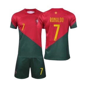 Youth Soccer Fan Ronaldo Jersey Portugal No 7 Sports Jersey Shirt, Shorts